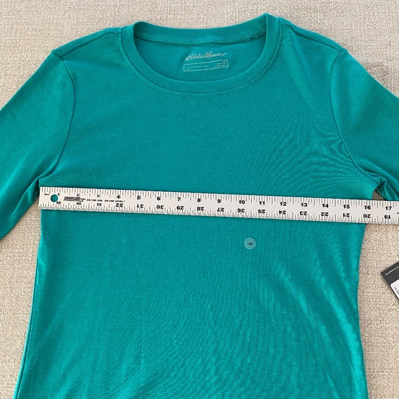 NWT Eddie Bauer Favorite Long Sleeve T Shirt in Emerald - Size M - Picture 4 of 9